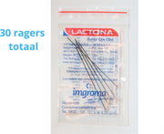 Lactona Interdentaal Ragers - Large/Medium 65mm - Zwart - 6 gripzak x 5 stuks - Met gratis beschermhouder - Voordeelpakket