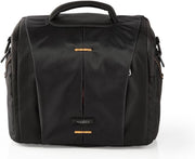 Camera Shoulder Bag | 250 x 210 x 170 mm | 3 Inside pockets | Black / Orange