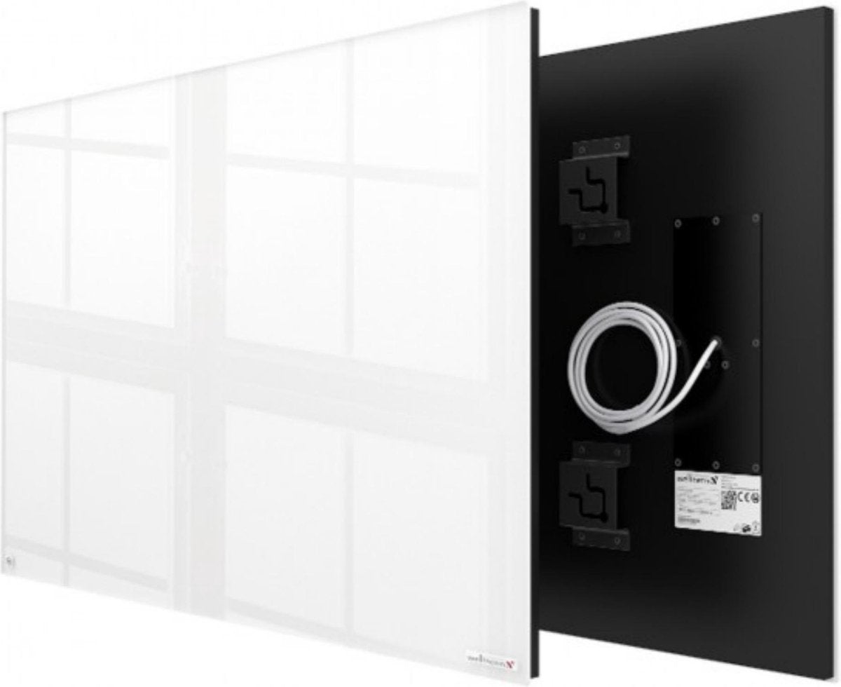 Welltherm infrarood paneel 580 Watt Wit glas uitvoering frameless