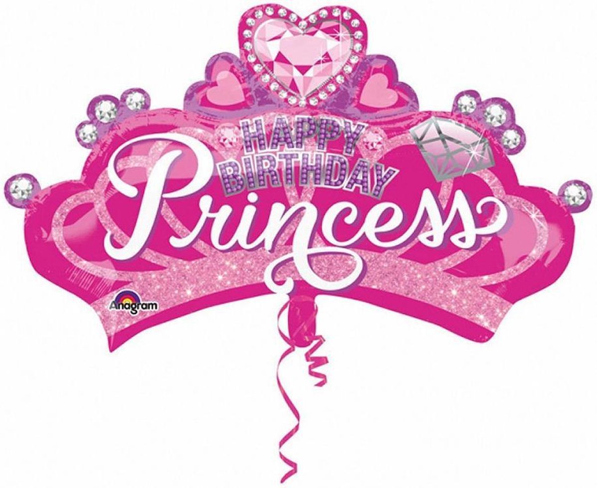 Anagram Folie Ballon Prinsessen Kroon 81x48 cm