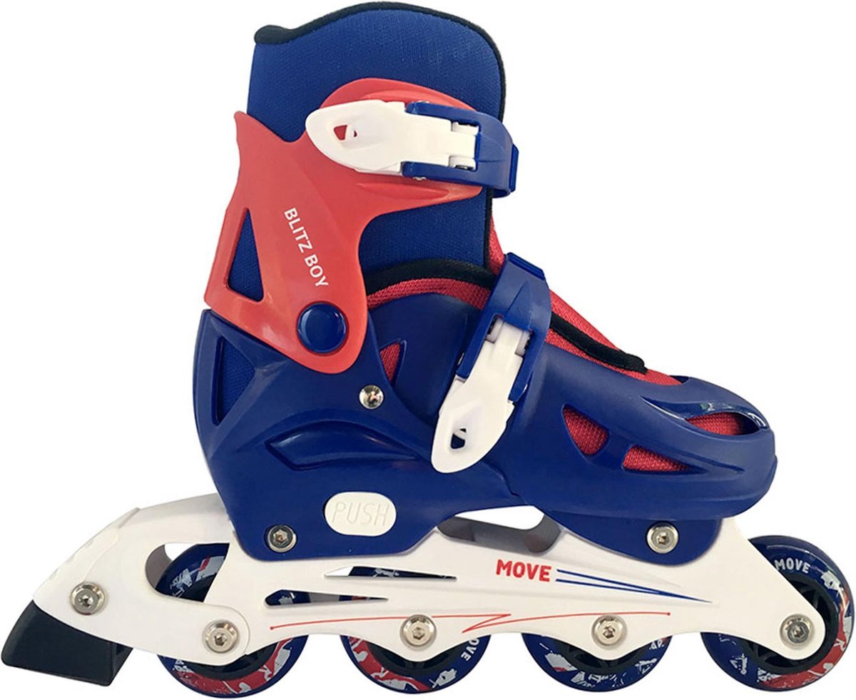 Move Blitz Inlineskates - Maat 31-34 - Unisex - blauw/rood/wit