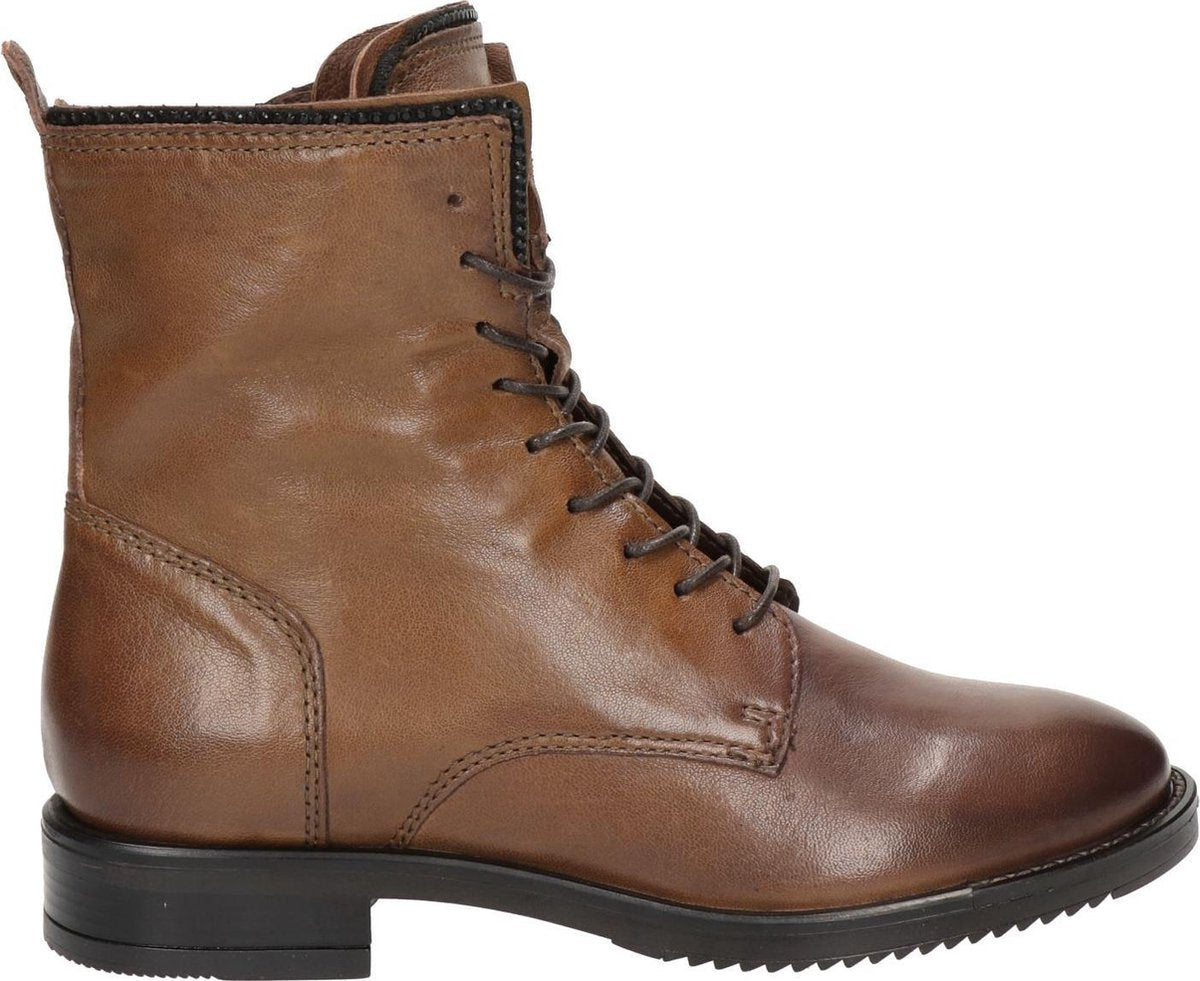 Mjus dames veterboot - Cognac - Maat 39