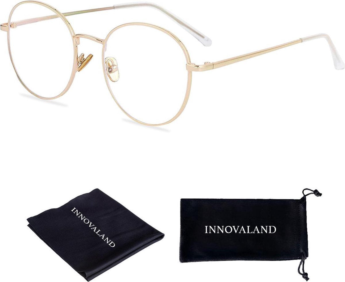 Innovaland Computerbril Premium - Blauw Licht bril - Beeldschermbril - Blue Light Glasses - Blauw Licht Bril Zonder Sterkte - Blauw Licht Bril Filter Brillen - Blue Light Filter Bril - Blauw Licht Filter Bril - Gaming Bril - Game bril