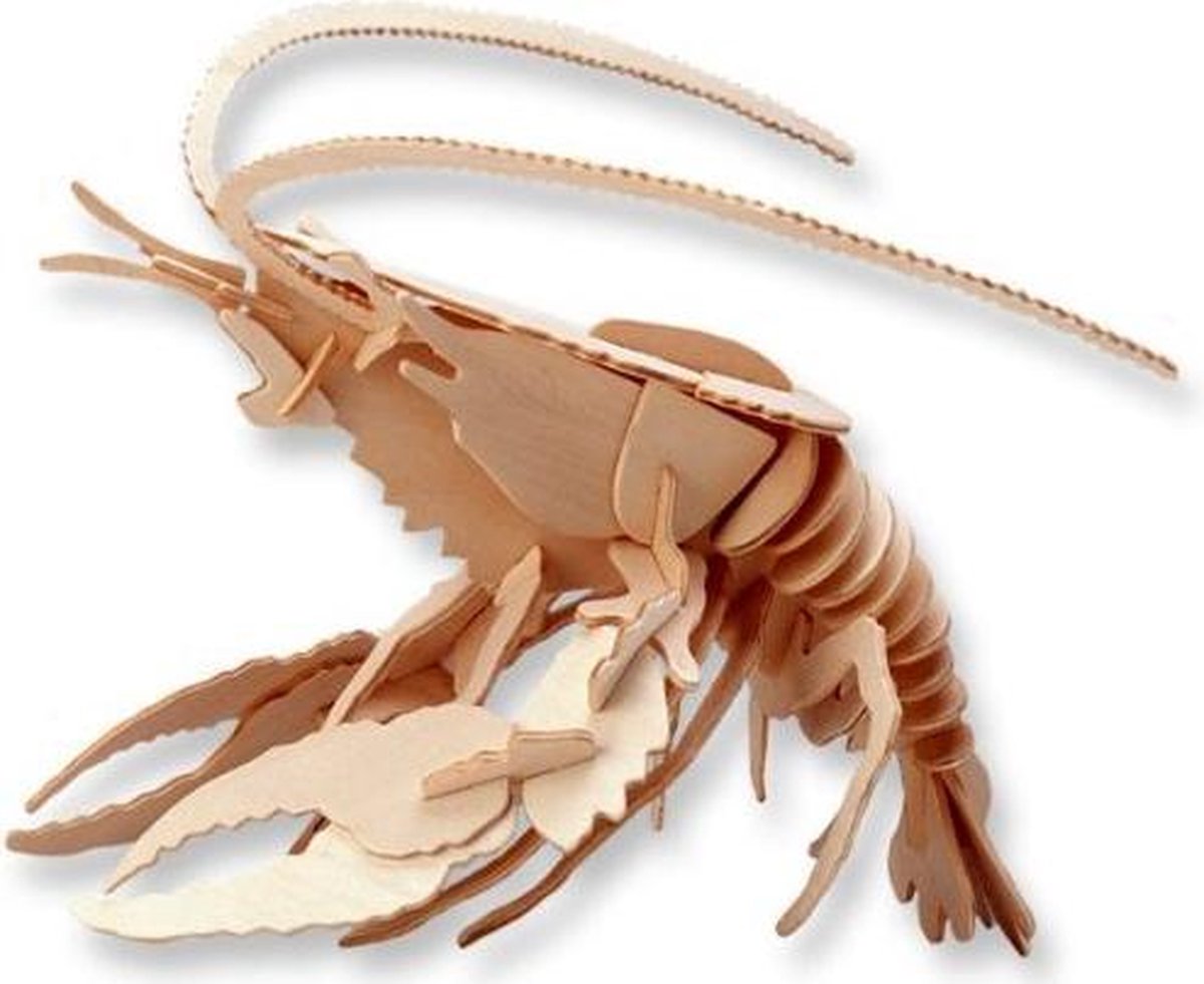 3D Puzzel Houten Bouwpakket Kreeft