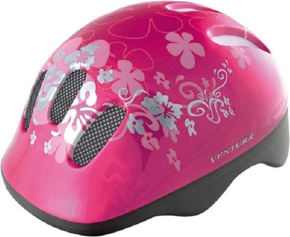 M-Wave Flower - Kinderhelm - 52/56 cm - Roze