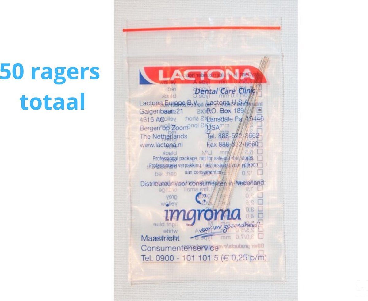Lactona Interdentaal Ragers - XXX-Small 2mm - Zilver - 10 gripzak x 5 stuks - Met gratis beschermhouder - Voordeelpakket
