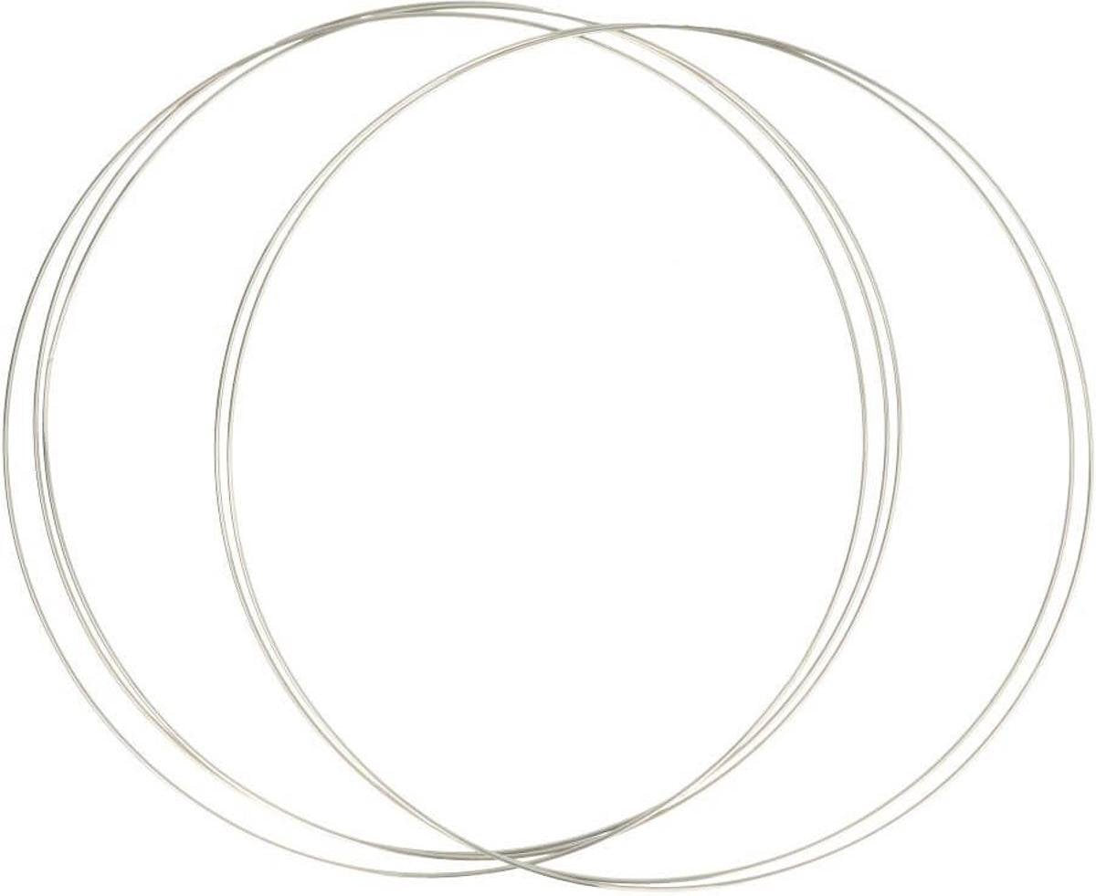 Metalen Ringen 4mm [ Dromenvangers Zonnehangers Mandalaringen ] - 35 cm 5 STUKS.  [ eerst meten dan bestellen ]