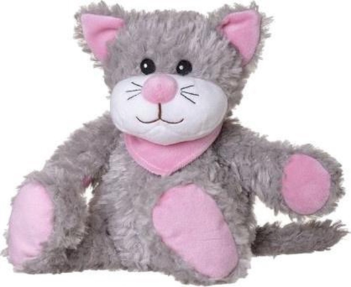 Welliebellies Kat opwarmknuffel 30 cm