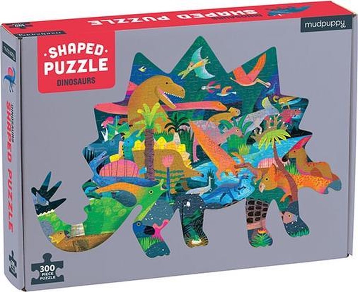 Mudpuppy gevormde puzzel Dinosaurussen - 300 stukjes