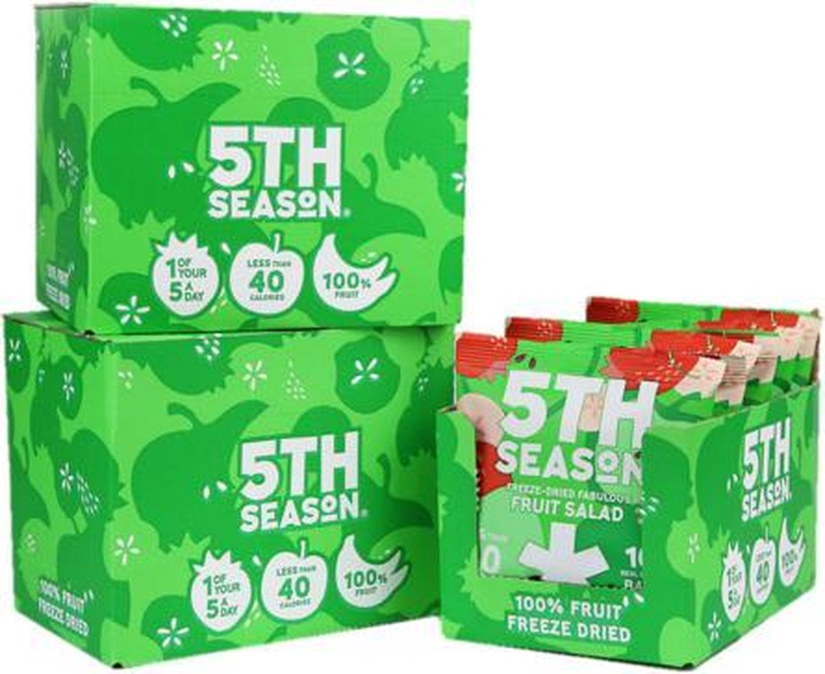 5th Season Gevriesdroogde Fruit Salad Bites - 3 doosjes met 6 zakjes