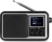 Draagbare DAB radio met Bluetooth - Audizio Parma - wekkerradio - FM radio - retro radio - Zwart