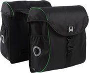 Willex 300 serie - Dubbele Fietstas - 38 l - Zwart/Groen