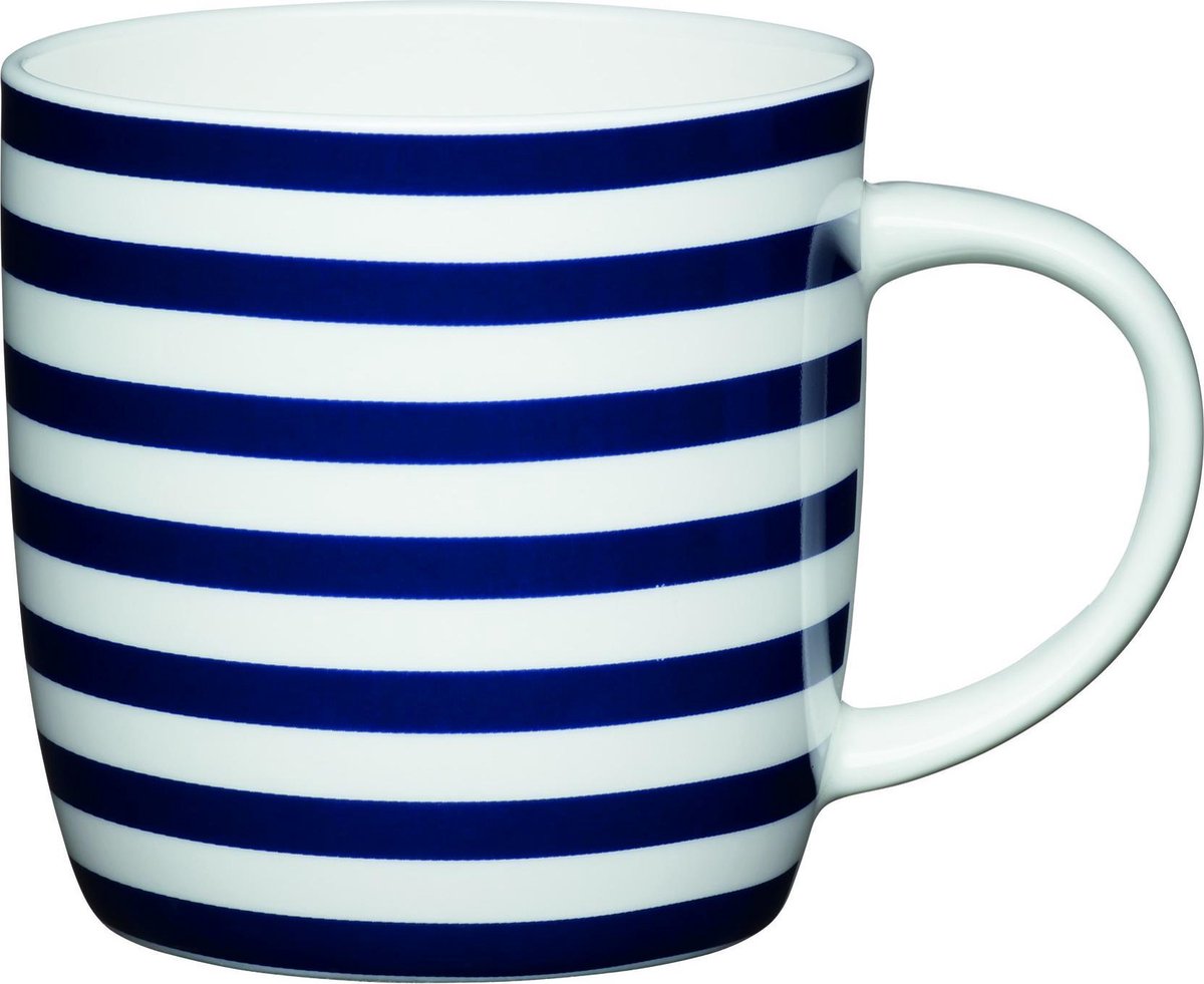Kitchencraft Mok Fine Bone China 425 Ml Porselein Wit/zwart