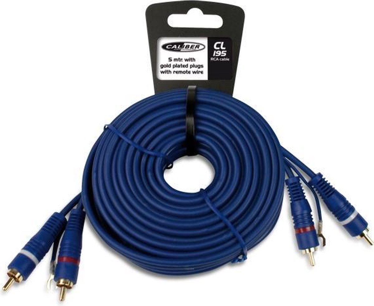Caliber CL195 audio kabel 5 m 2 x RCA Blauw