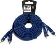 Caliber CL195 audio kabel 5 m 2 x RCA Blauw