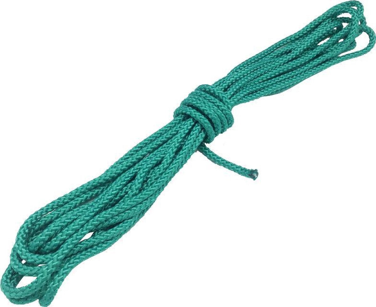Springtouw Lang 10 meter gekleurd GROEN