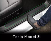 Tesla Model 3 Instapbescherming instaplijst bescherming Zwart Antikras Auto Interieur Accessoires