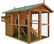 Cadoca Kippenhok XXL 191 x 151 x 172 cm Konijnenhok Dierenhok Hout