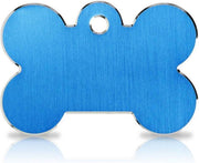 Hondenkeldertje - Dierenpenning | Hi-Line Bone - Large - Blue | 39x26mm | tweezijdig graveren | inclusief verzendkosten