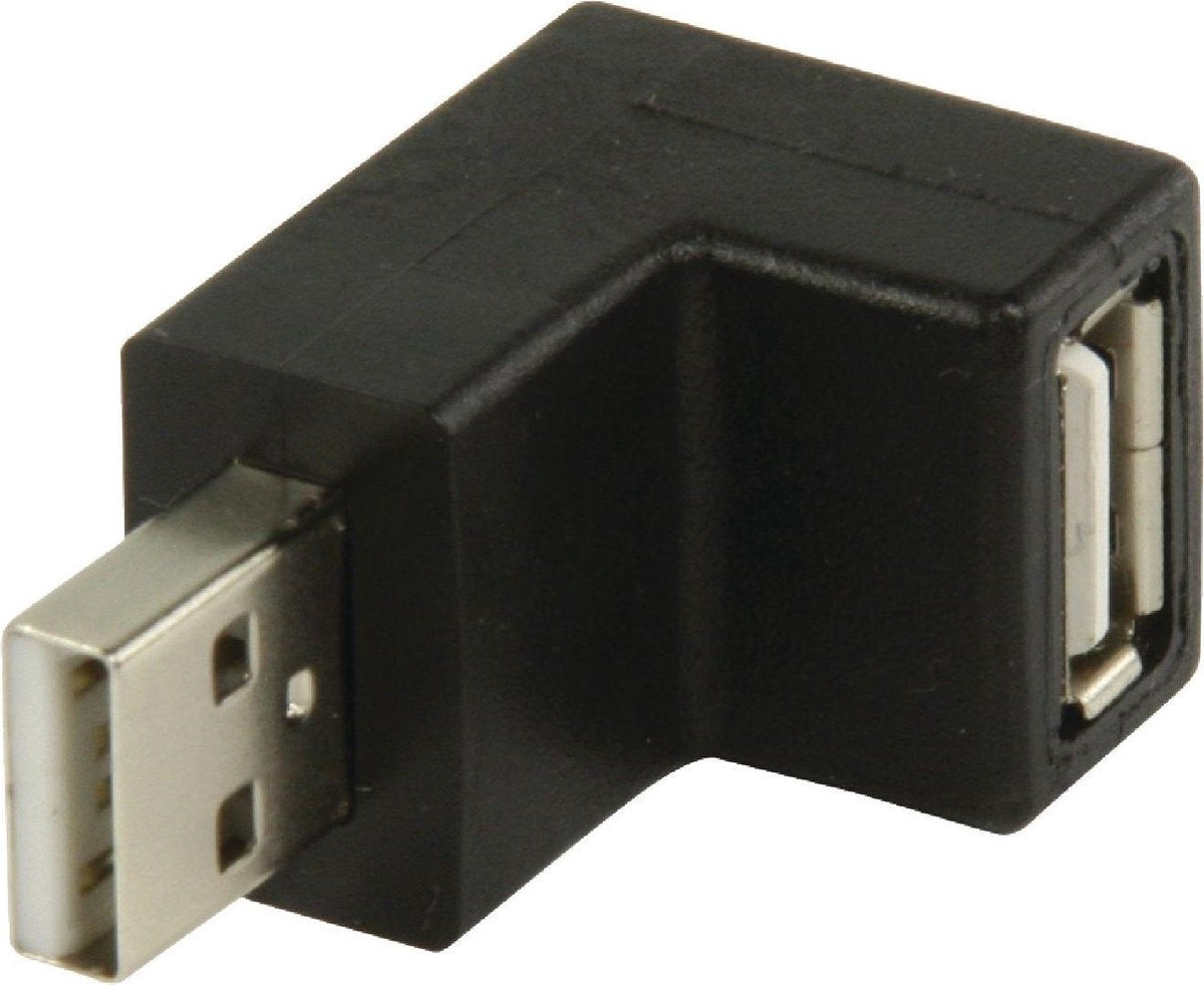 USB 2.0-Adapter | A Male - A Female | 270° Gehoekt | Zwart