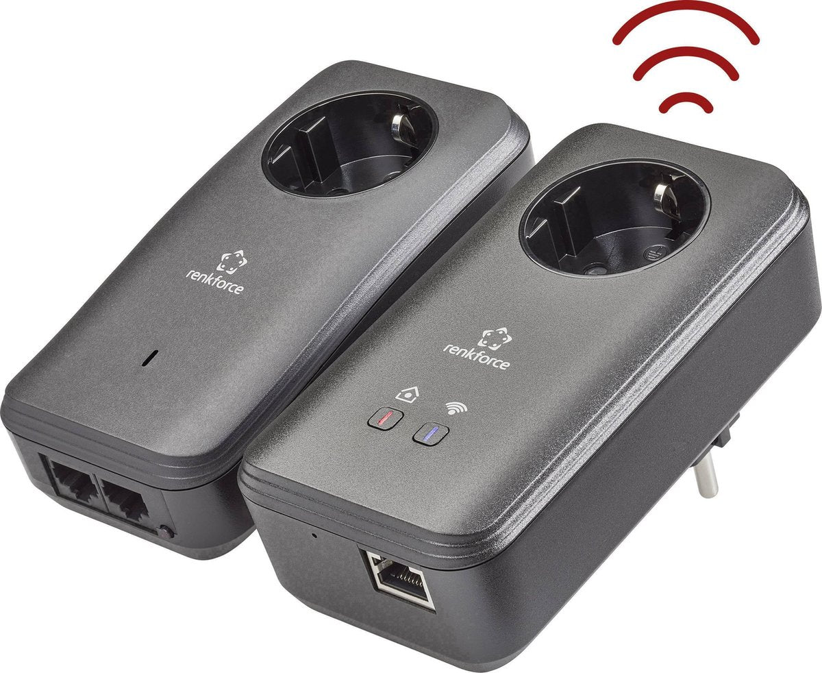 Renkforce PL600D WiFi Powerline WiFi starterkit 500 MBit/s