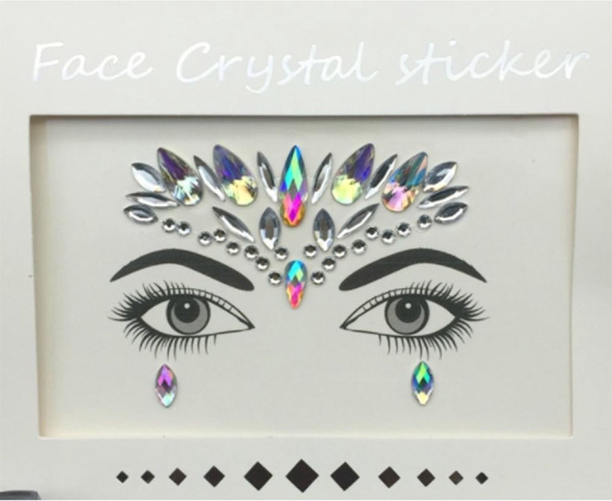 DW4Trading® Gezichtsversiering decoratie crystal 15