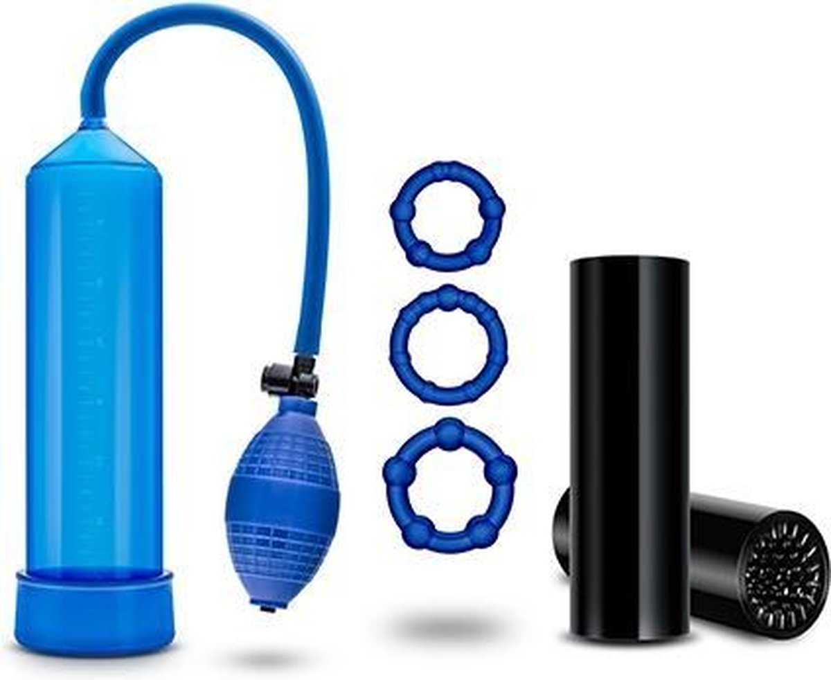 Blush - Quickie kit penispomp set Go Big - Blauw