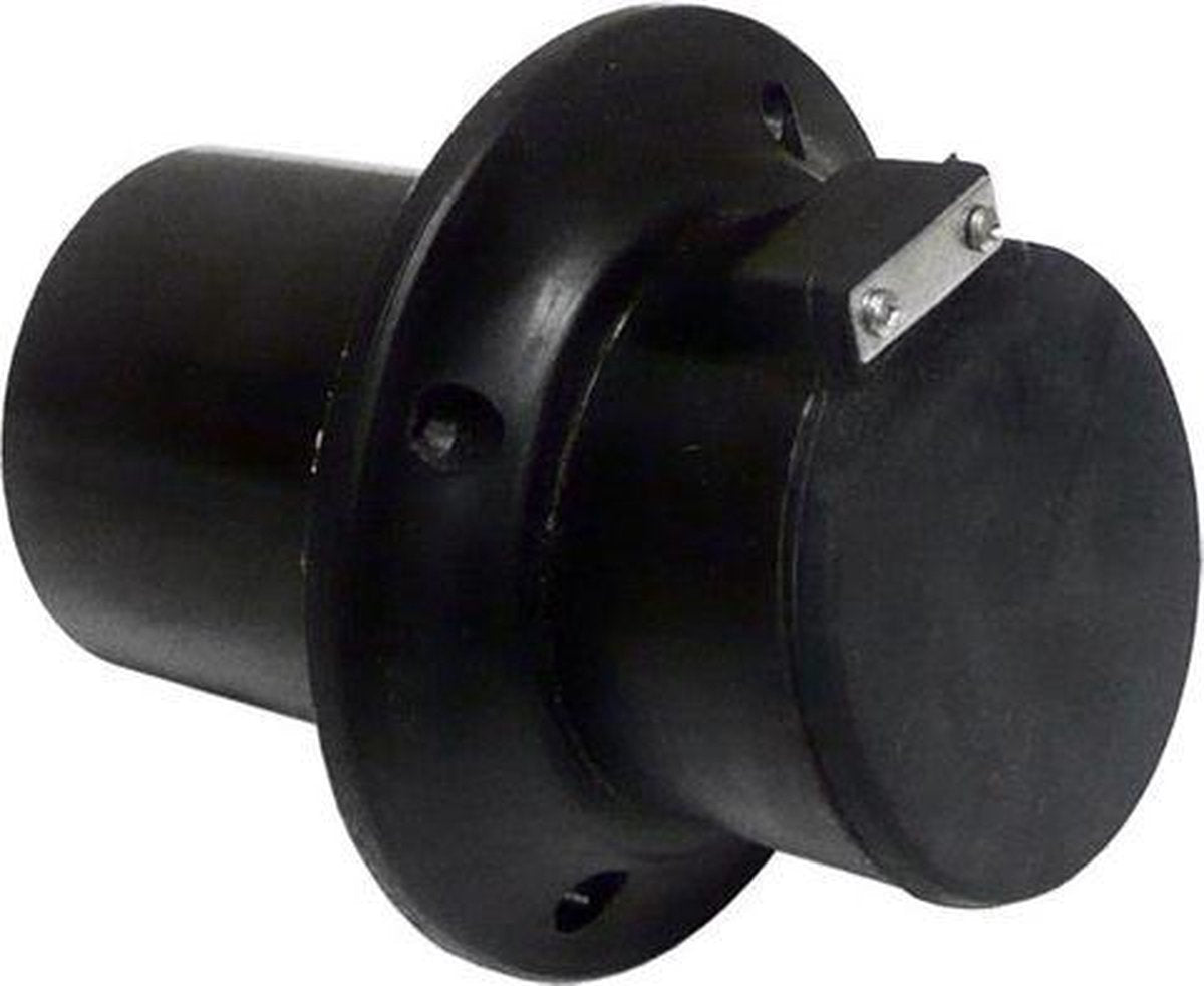 Centek Marine zwarte kunststof GRP Spiegeldoorvoer Ø127mm met zwarte Terugslagklep