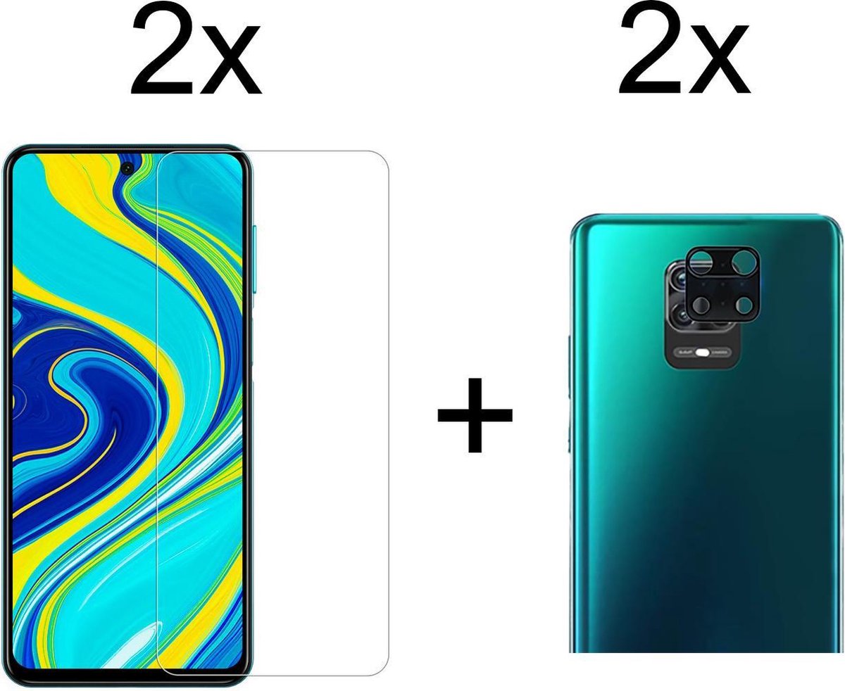 Beschermglas Xiaomi Redmi Note 9 Pro Screenprotector 2 stuks - Xiaomi Redmi Note 9 Pro Screenprotector - Xiaomi Redmi Note 9 Pro Screen Protector Camera - 2 stuks