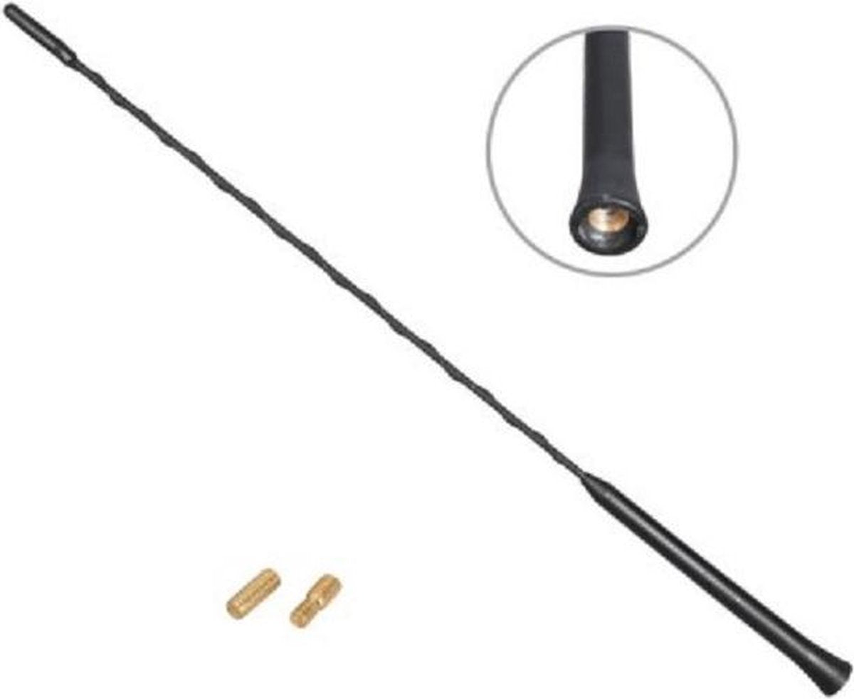Vervangingsmast - Autoantenne -  AM/FM - 41cm - 5mm/6mm adapters - Auto accessories