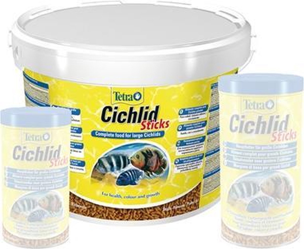 Tetra Visvoer Cichlid Sticks Emmer - 10 L