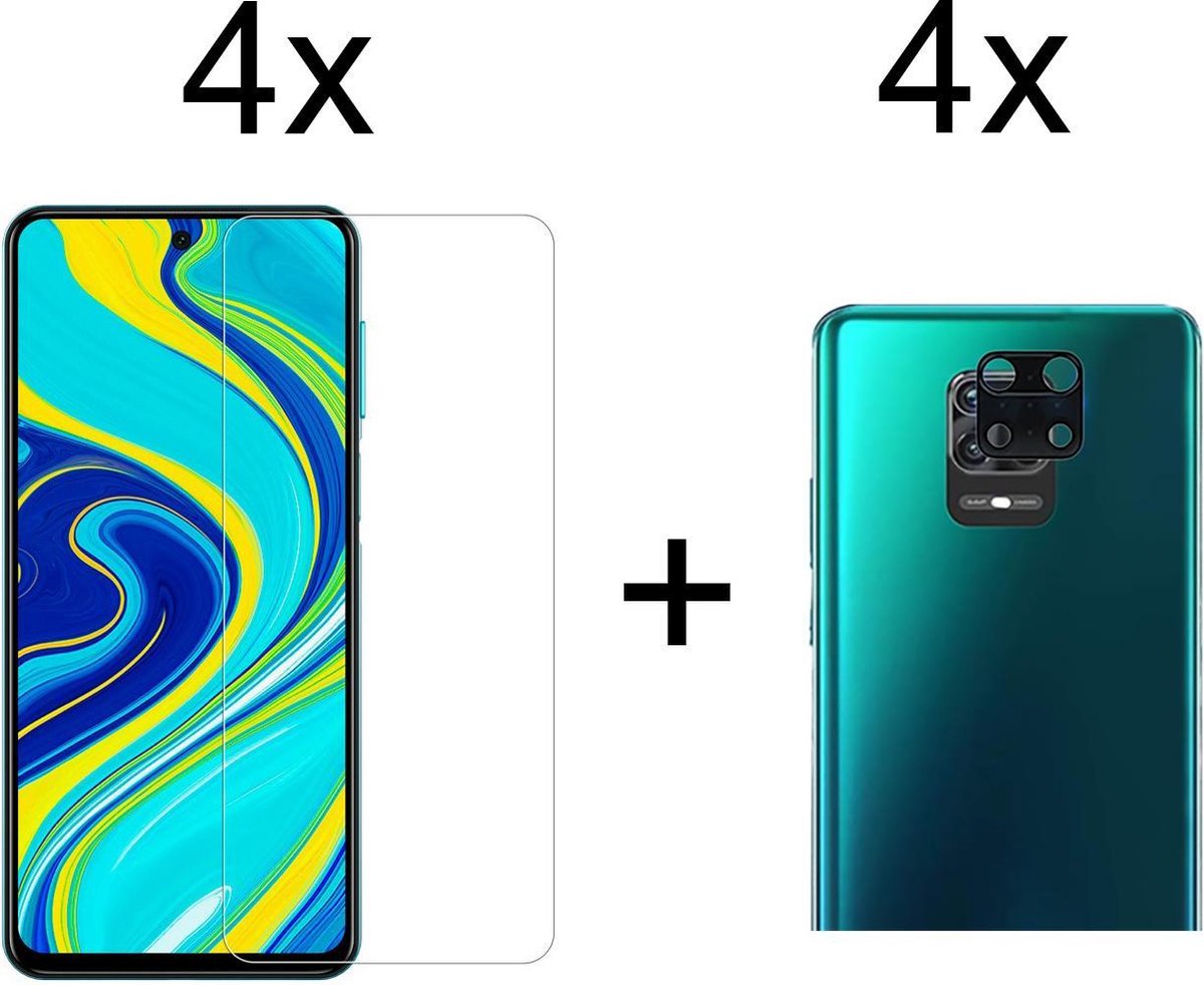 Beschermglas Xiaomi Redmi Note 9 Pro Screenprotector 4 stuks - Xiaomi Redmi Note 9 Pro Screenprotector - Xiaomi Redmi Note 9 Pro Screen Protector Camera - 4 stuks