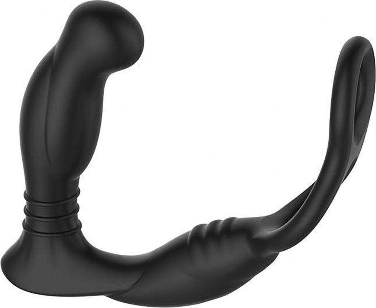 SIMUL8 Vibrating Dual Motor Anal Cock and Ball Toy - Black