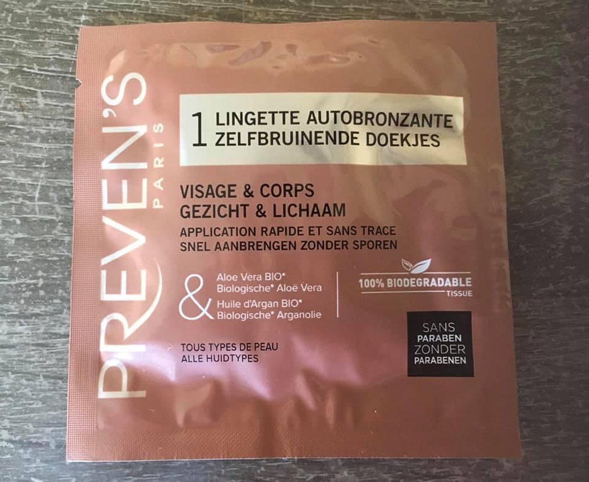 Zelfbruinend doekje - Preven's Paris