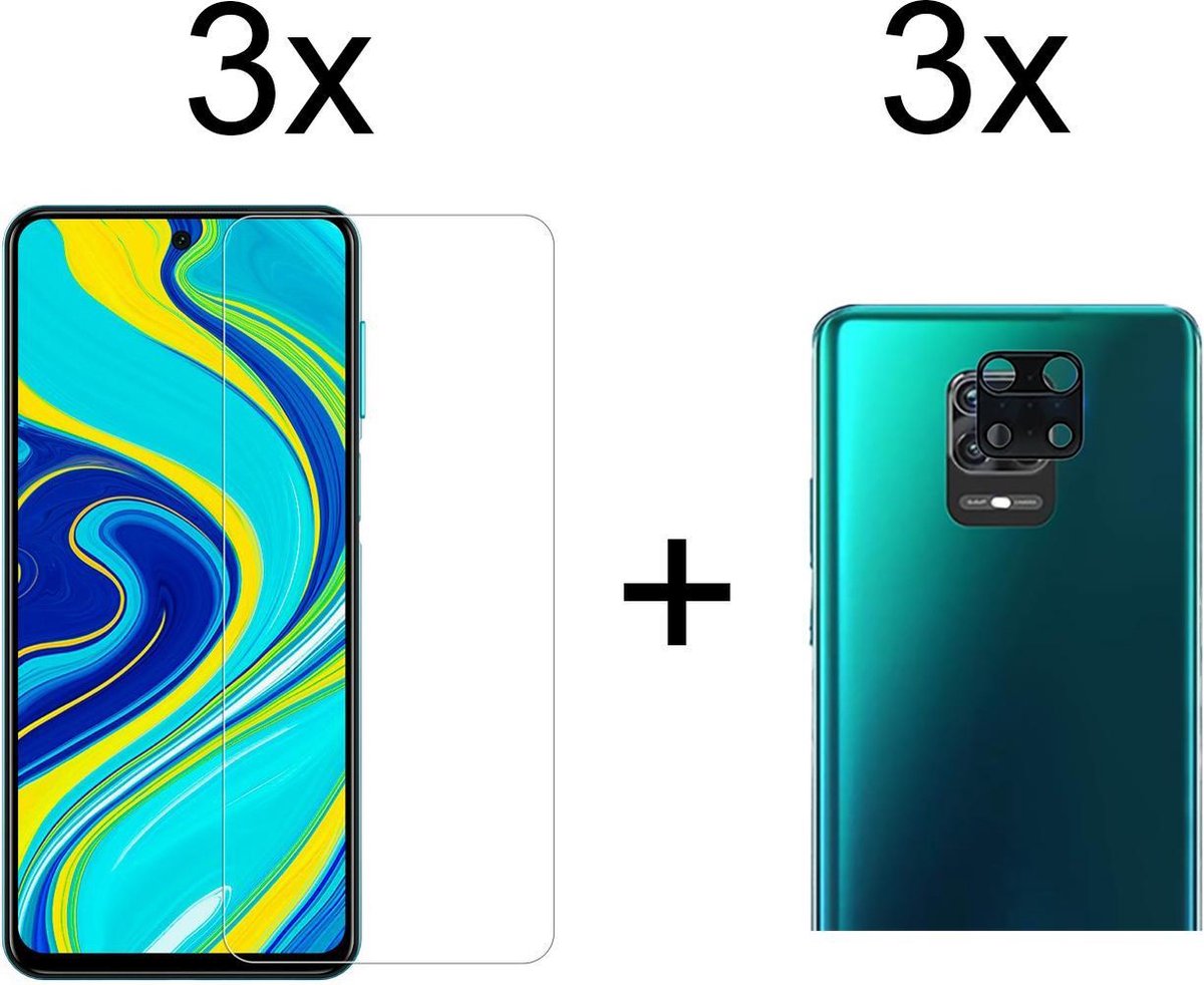 Beschermglas Xiaomi Redmi Note 9S Screenprotector 3 stuks - Xiaomi Redmi Note 9S Screenprotector - Xiaomi Redmi Note 9S Screen Protector Camera - 3 stuks