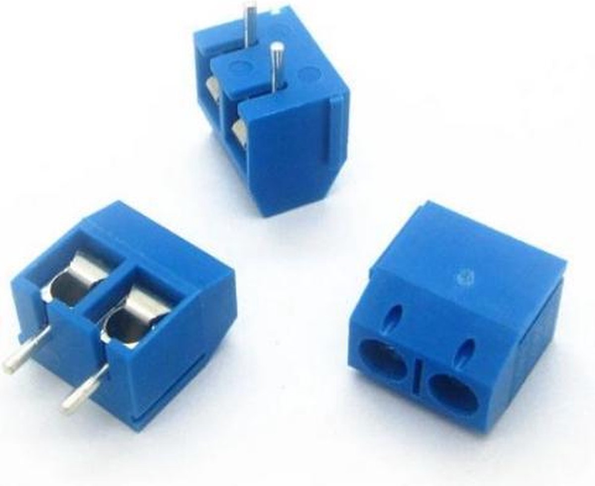 KF301-5.0-2P Pitch 5.0mm | Connector KF301 met schroefaansluiting 2 pins | verpakt per 5 stuks