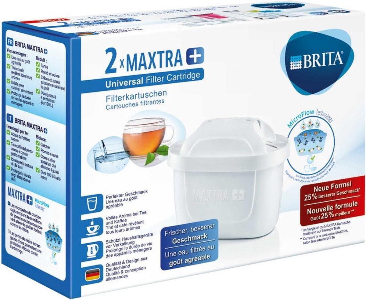 BRITA Maxtra+ Filterpatronen - 2 stuks - verbeterde filterprestaties
