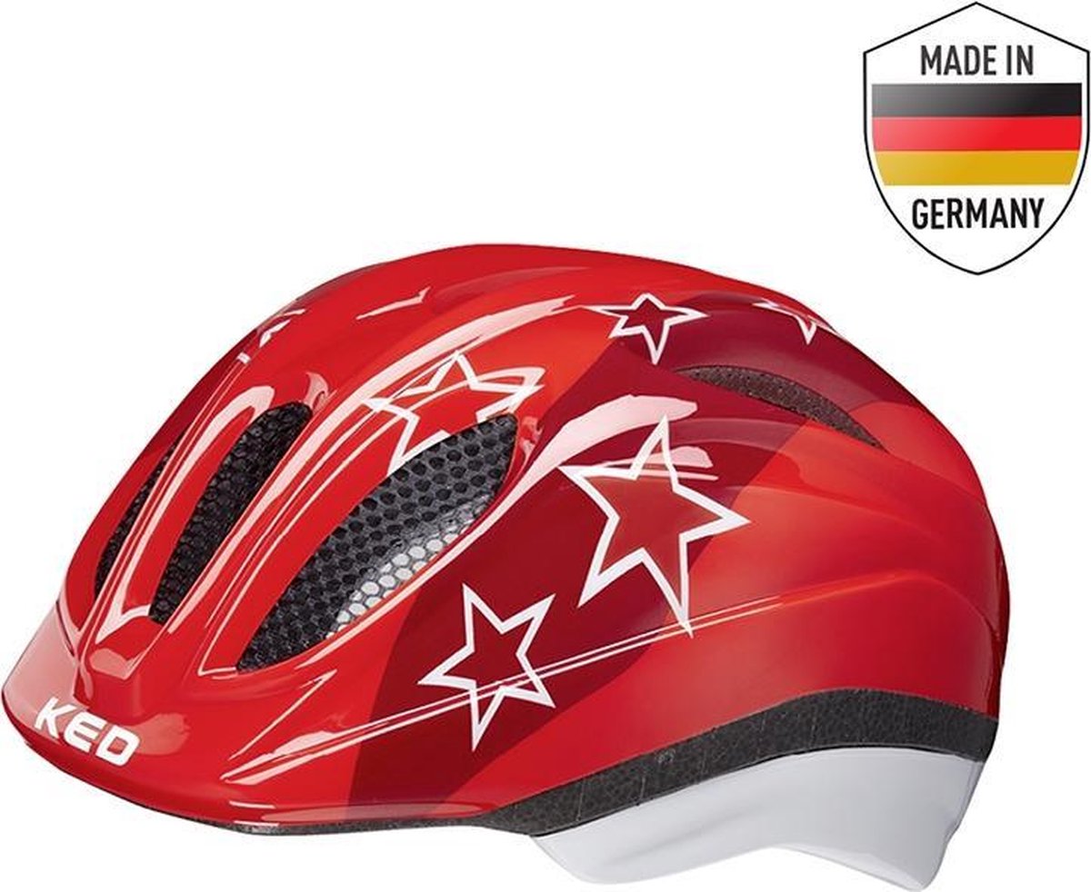 Fietshelm Meggy II S/M (49-55cm) - red stars
