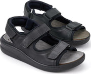 Mobils by Mephisto VALDEN Heren Sandaal - Extra Breed - Zwart - Maat 44
