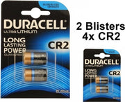 4 Stuks (2 Blisters a 2st) - Duracell CR2 Lithium batterij - Blister van 2 stuks