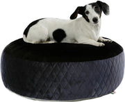 Poef rond hond "blauw" (60*19) - orthopedisch hondenkussen - orthopedische hondenmand