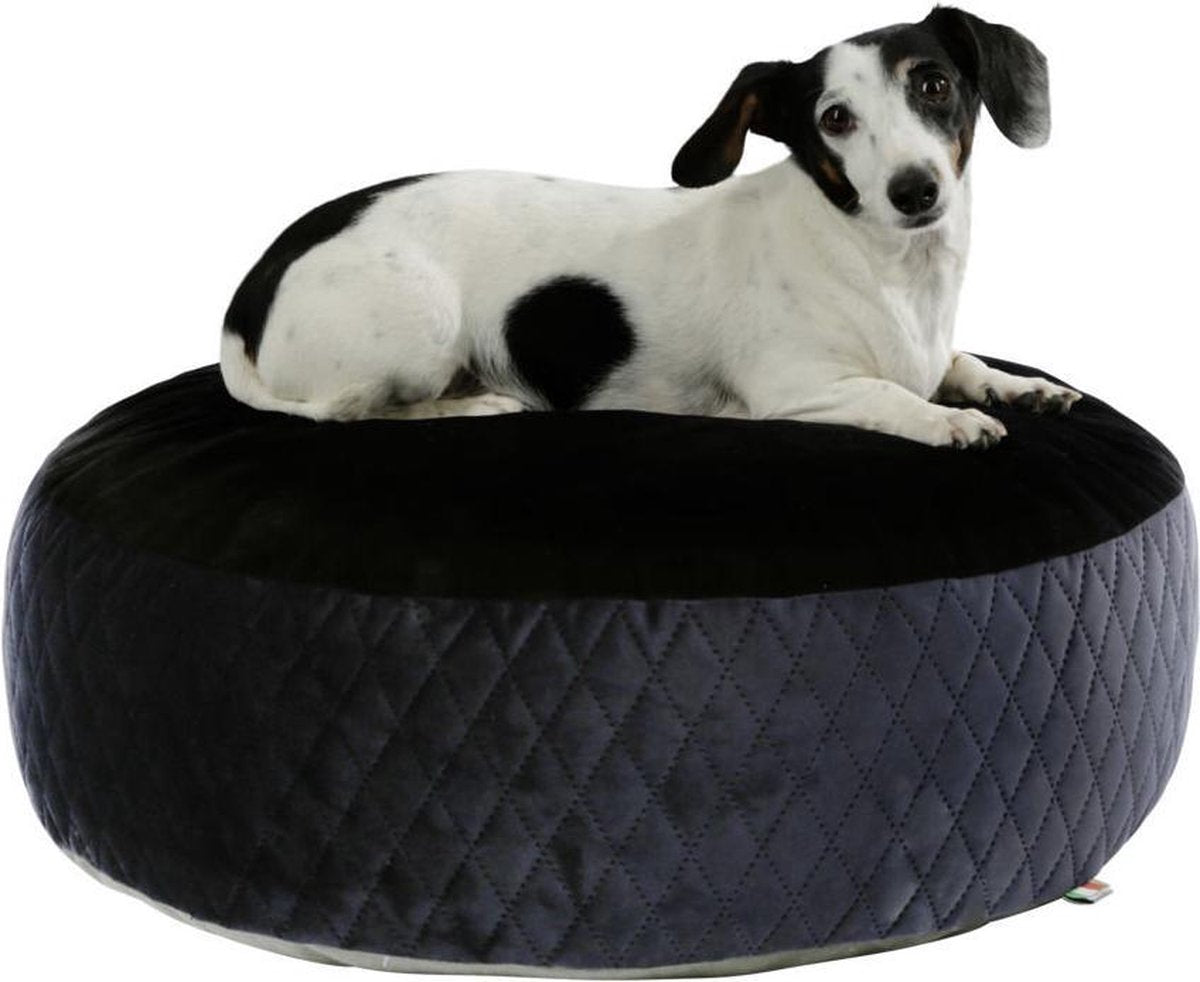Poef rond hond "blauw" (60*19) - orthopedisch hondenkussen - orthopedische hondenmand