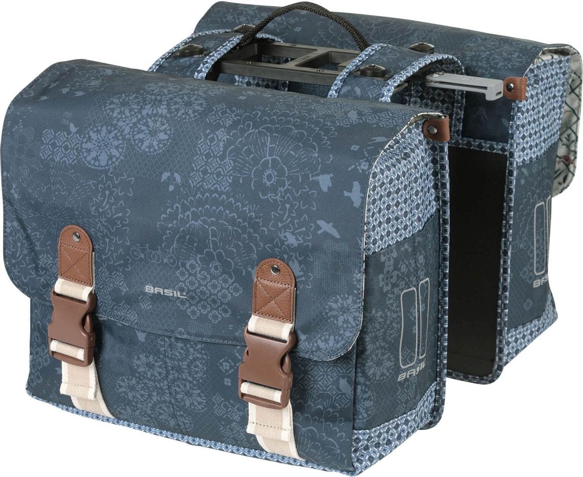 Basil Bohème Dubbele fietstas MIK - Blauw - 35 Liter