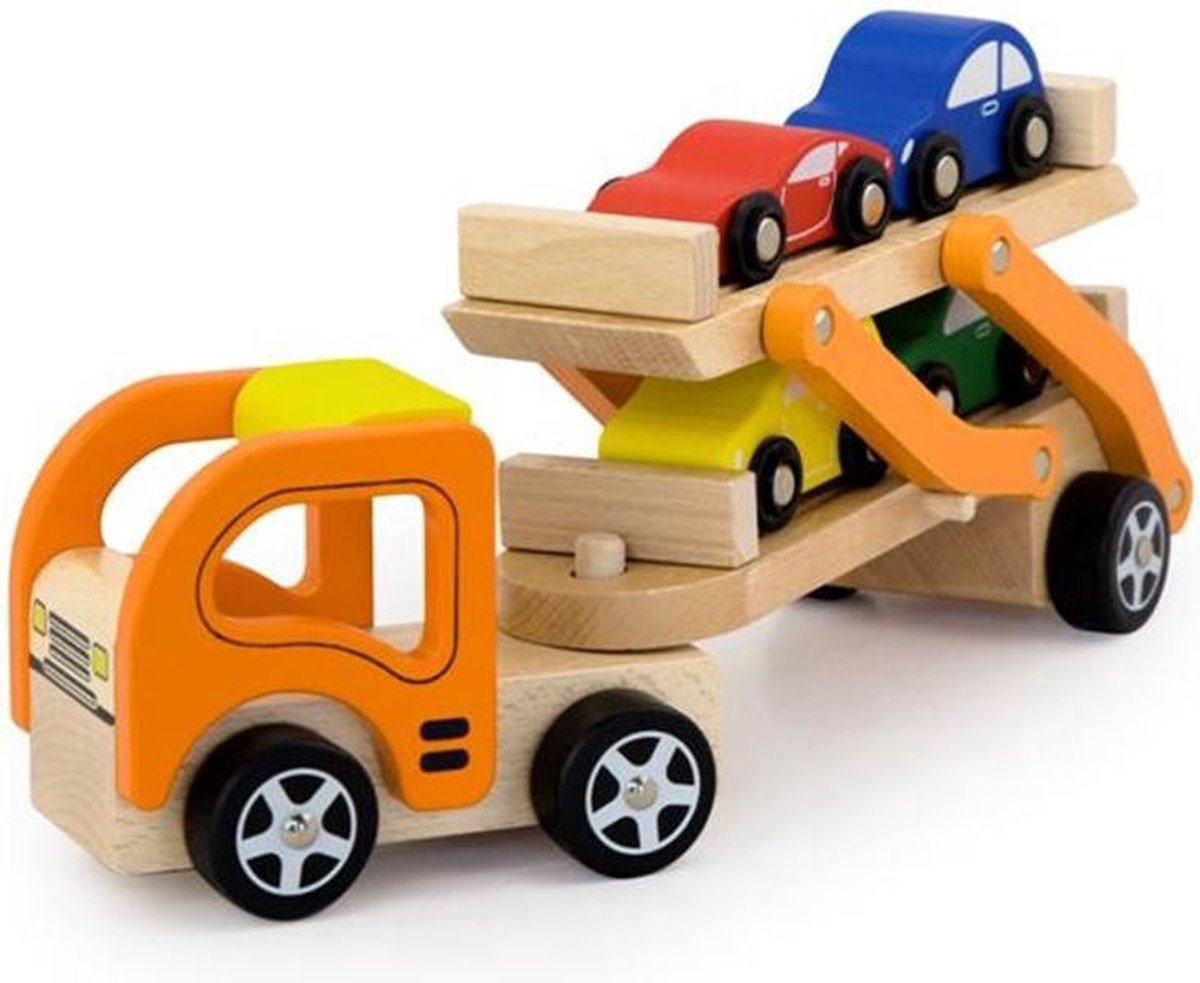 Vigatoys Autotransporter met 4 auto's