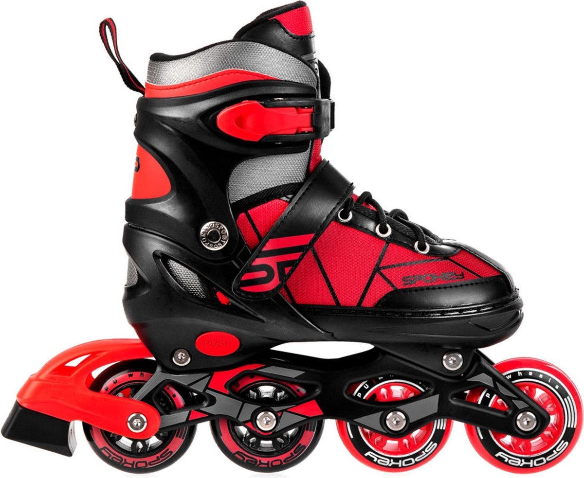 Spokey Inlineskates - Maat 29-33 - UnisexKinderen en volwassenen - rood/zwart/grijs