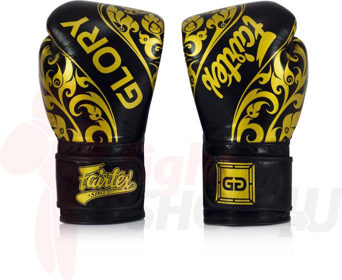 Fairtex (kick)bokshandschoenen Glory Limited Edition Zwart 2.0 16oz