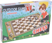 Free And Easy Speelmat Schaken Junior 80 X 65 Cm Vilt Zwart/wit