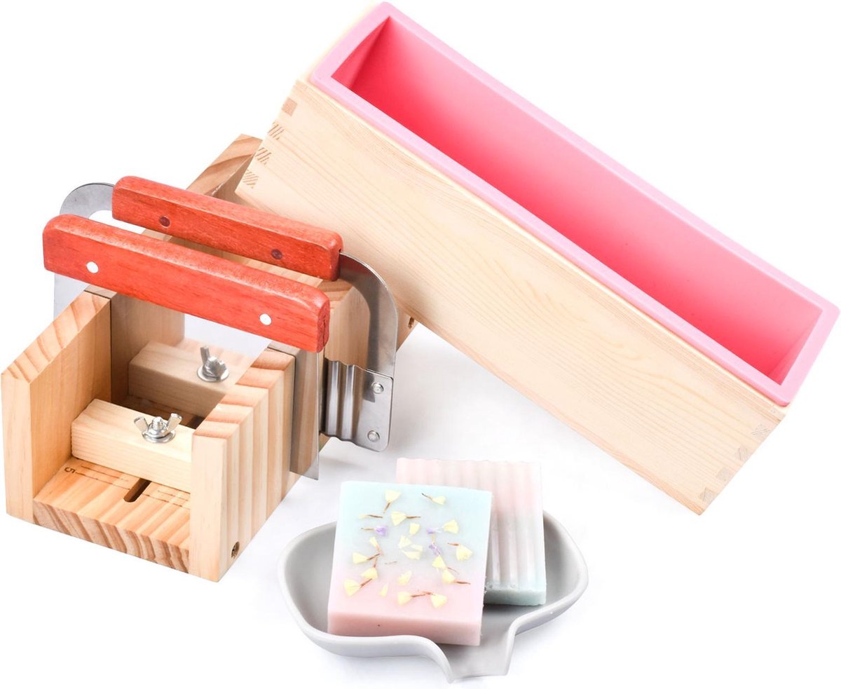Zeep maken pakket gietzeep zeepjes zeepmal zeepvorm siliconen DIY - Zeep mal en tools voor volwassenen en kinderen