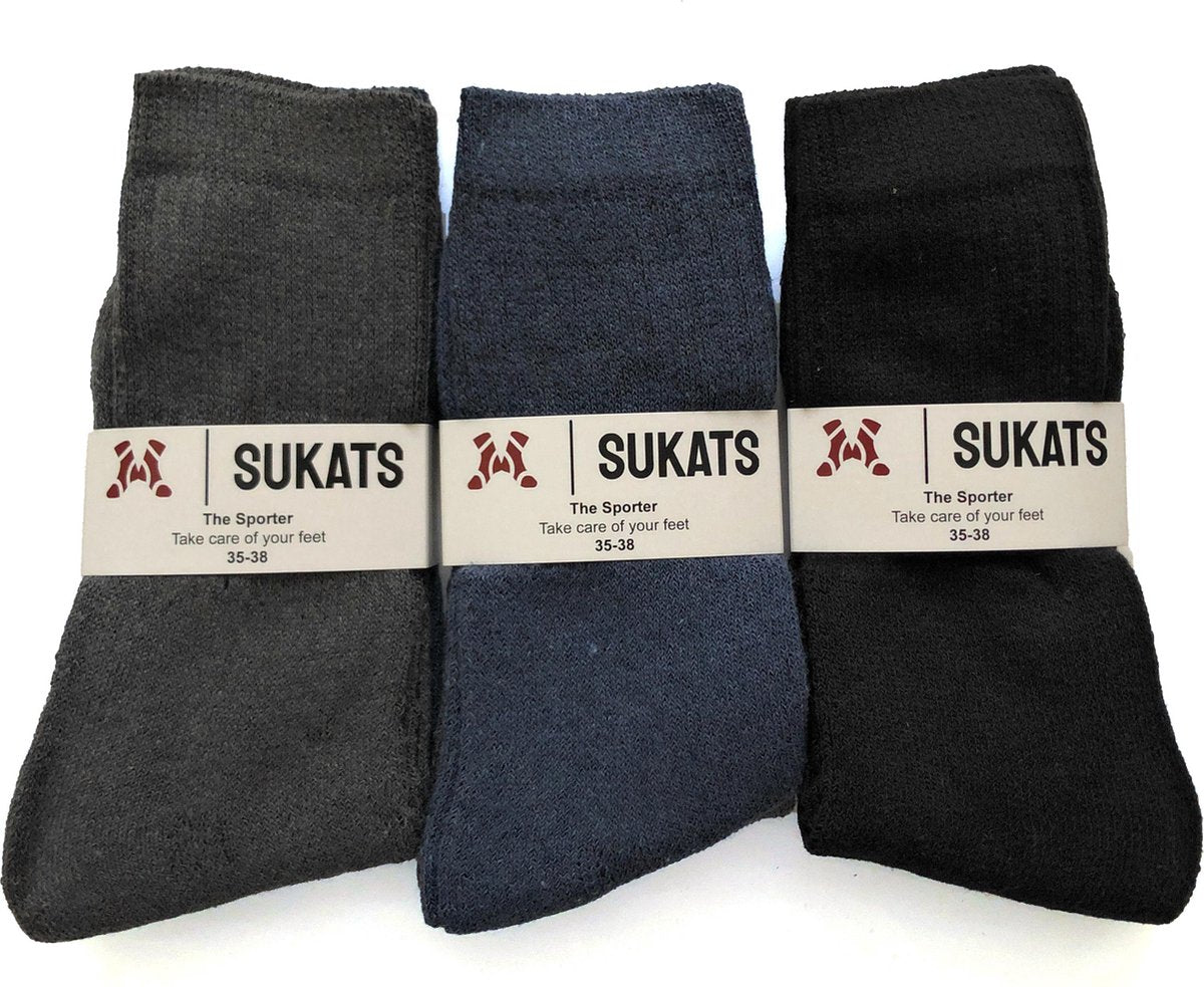 Sukats - Sportsokken - Meerdere Maten - 35-38 - 6 Paar - Kleurenmix - Multifunctioneel