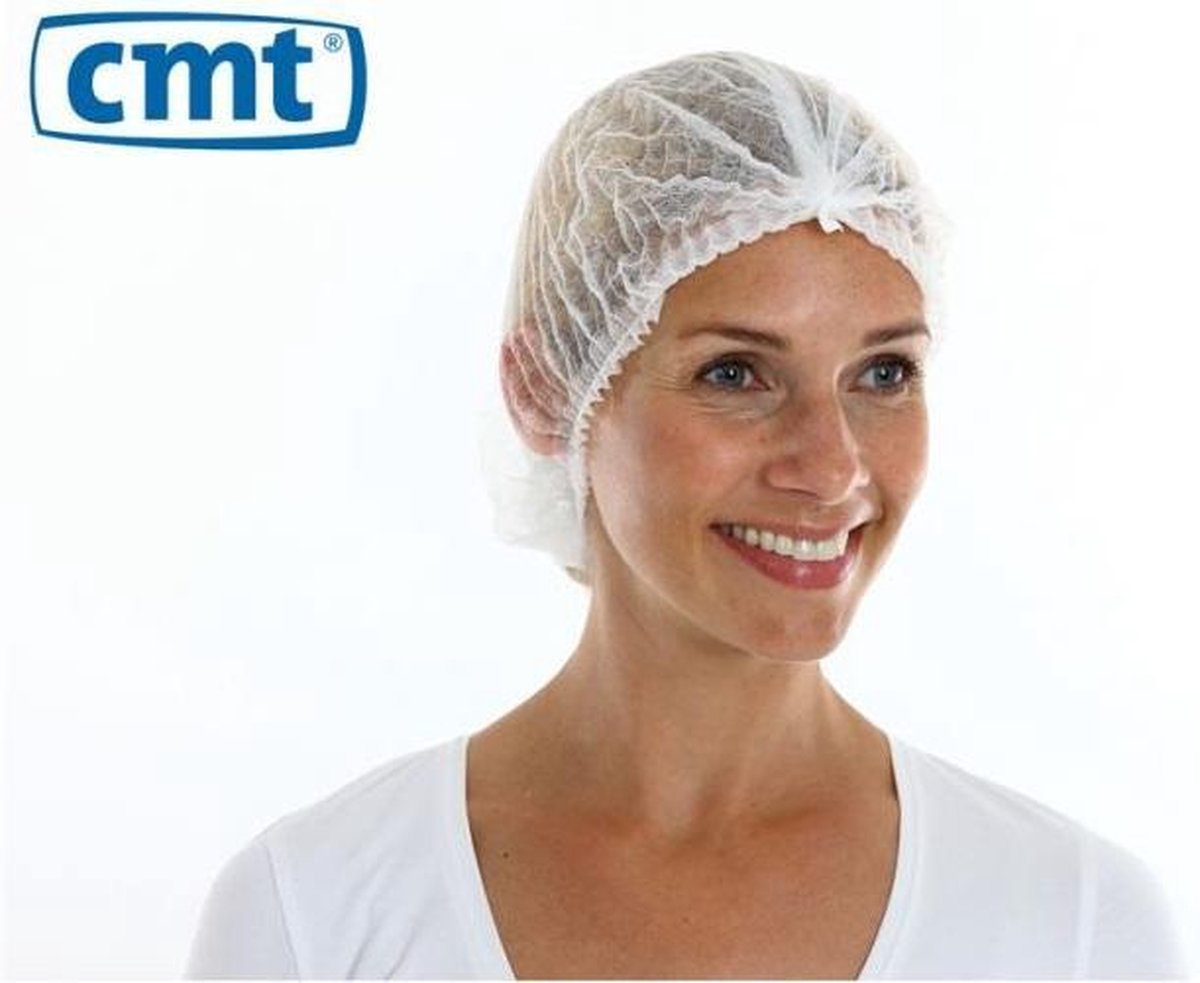 Haarnetje wit - 100 stuks - clip Cap - CMT